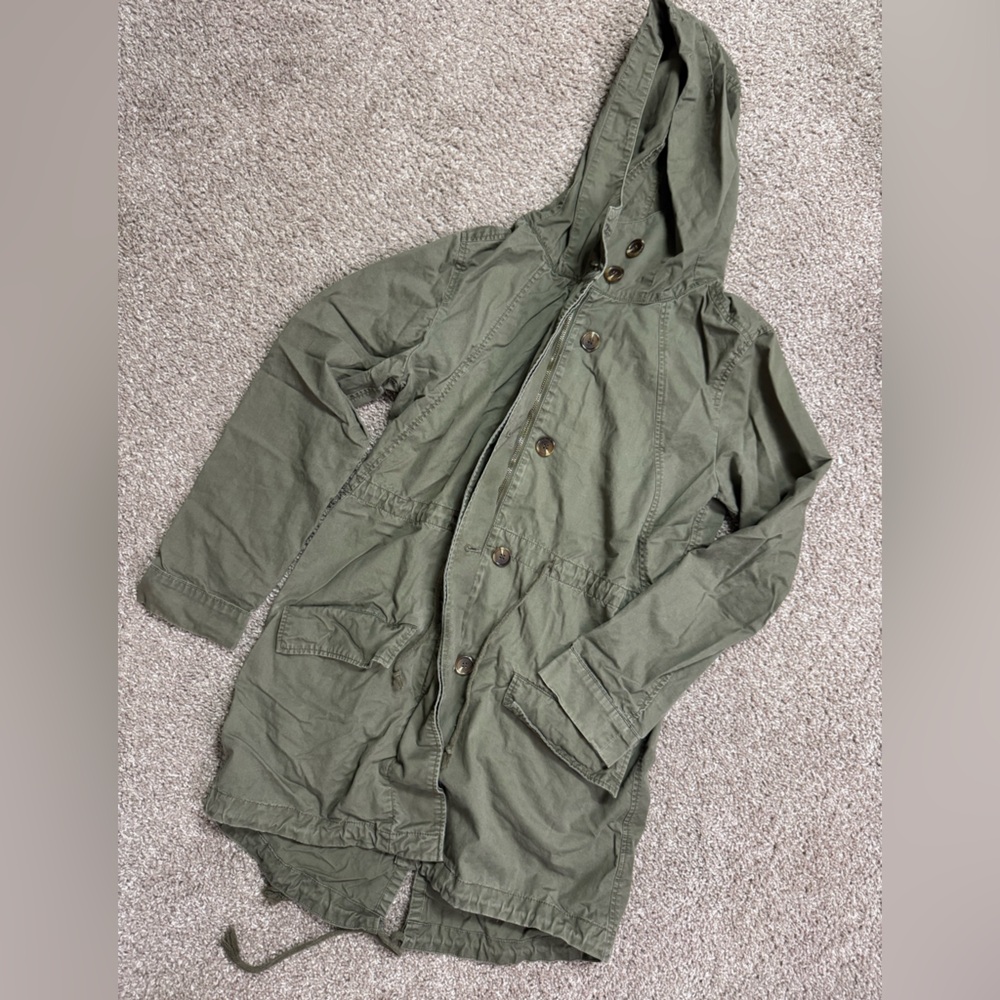 Love Tree Khaki Hooded Jacket